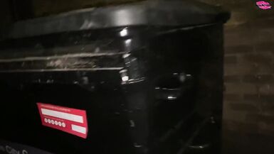 Wicked street cutie in the dumpster stripping - 2 image