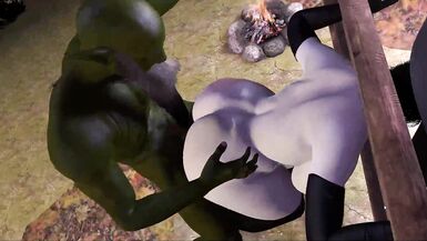 CG VR animation tentacle clip game Virt a Boyfrend tentacle cartoon. A chunky witch stumbles upon a perverted green goblin with a large dick in the forest. The goblin manacled the witch and stuffed her fur pie with a giant dick and then her wazoo. - 14 image