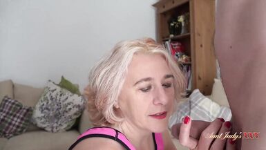 AuntJudysXXX - Breasty古い大きな美しい女性の母Idはファックしたいカミラは、彼女の個人的なコーチをボン。 - 7 image
