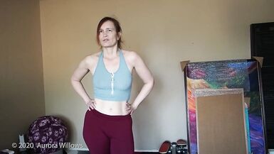 Hawt mother i'd like to fuck doing Yoga in hot red yoga panties