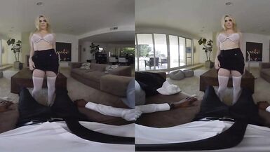 Housewife Christie Taking Vacuum Seller's BBC On BaDoinkVR - 4 image