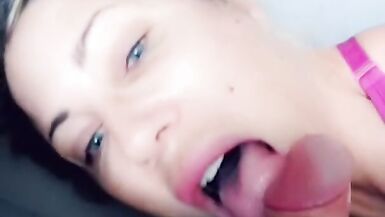 Fan taking pictures during photoshoot & then POV Blow Job and cum drink! - 13 image