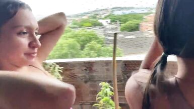 I fuck with my stepsister on the balcony when we were fixing the plants - 4 image