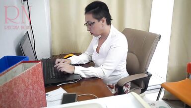 SEXRETARY Secretary acquires stuffed with a sex tool camera in the office Web Camera 1 - 2 image