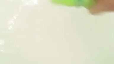 Fur Pie stuffing giant shampoo bottle in my soap filked cum-hole - 10 image