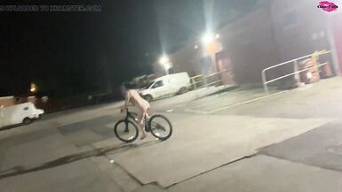 Behind the scenes footage of 'Street gal steals a bike but has to ride it back undressed!' - 11 image