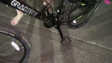 Behind the scenes footage of 'Street gal steals a bike but has to ride it back undressed!' - 6 image