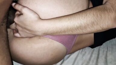 Pumping your large booty latin babe hard groaning at home - 2 image