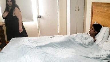 Stepmom visit stepson daybed and riding cowgirl floozy big beautiful woman - 2 image