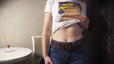 Real Amateur Homemade Leggings And Jeans Ass Tease 4K - 12 image
