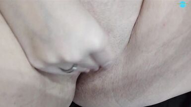 Look at my DIRTY wife playing with her PUSSY close up - 12 image
