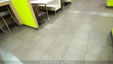 Why step son in public toilet with step mom? Stepmommy get risky cum in coffee - Kisscat - 4 image