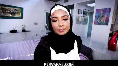 PervArab - Teen Maid In Hijab Gets Ready To Get Acquainted With My Cock