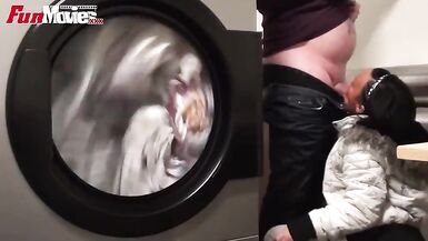 German Mom pounded at public laundry - 2 image