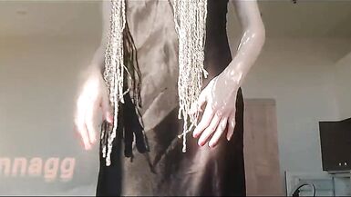 very hairy MILF GinnaGg erotically showcases hairy armpits and hairy pussy - 10 image