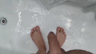 My stepmom came to my bathroom, I am naked and start jerk off cock, and she pretends that nothing happened but she look - 3 image