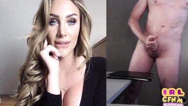 CFNM voyeur MILF watches male jerks on webcam for her - 3 image