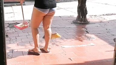 My perverted stepmother likes to clean in the street for the neighbor to see - 7 image