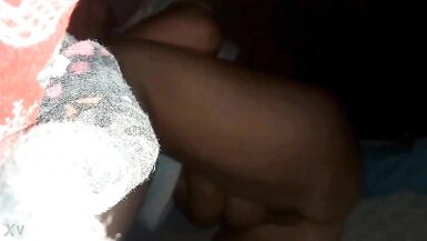 Wiping my cum from her pussy - 8 image