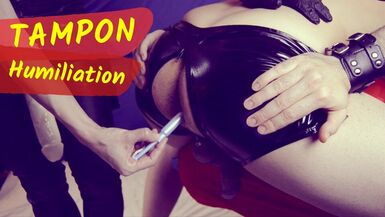 TAMPON in his ass after hard PEGGING... no CUM this time!! - 1 image
