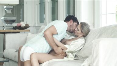 Hot milf has hardcore and passionate sex with her lover who cums inside her