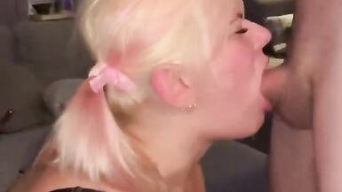 This wife is such a Slutty whore that loves Cock and semen. Emma is getting her Mouth filled with Semen.