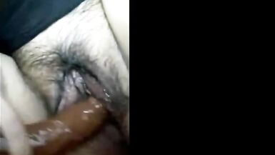 sexy hot bbw gets pleasure from her new sex toy a thick brown dildo that squirts cream out of her cute shaved pussy - 7 image