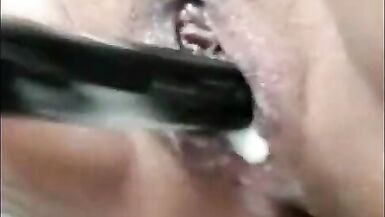 fucking me and creaming me with my black toy - 13 image