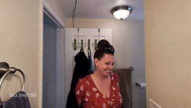 A Lonely MILF seduces a inexperienced man who rents her basement apartment. "The landlady" Part 2. - 4 image