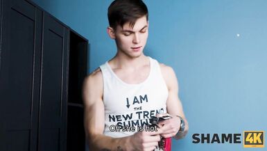 SHAME4K. step Son finds him moms girlfriends big dildo and threatens her - 5 image