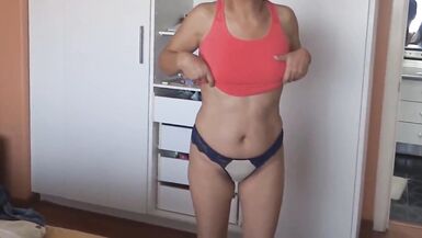 My wife exhibits her beautiful tits while she masturbates - 14 image