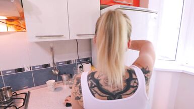 Cheating wife fucked in the kitchen Andre Love 4k ENG sub - 6 image