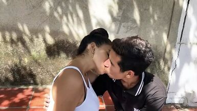 I'm bored sweeping outside my house and my neighbor invites me to fuck and I accept - 1 image