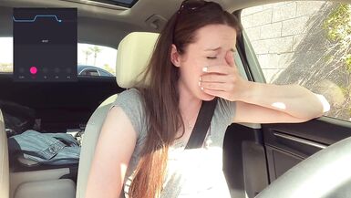 Trying not to cum too loud in the Starbucks Drive Thru! - 14 image