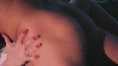 Busty brunette in fishnets gets anal in bed - 12 image