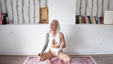 Naked Yoga - Stretching Our Bodies and Her Pussy - 6 image