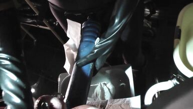 Rubbernurse Agnes- Hardcore pegging with five huge dildos - 7 image