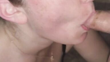 Choking on a hard cock and swallowing a load of cum - Mama_Foxx94 - 2 image