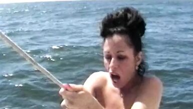 Bitch getting fucked on boat