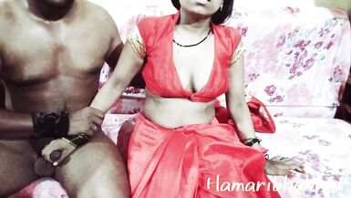 Desi wife fucked in red saree. - 2 image