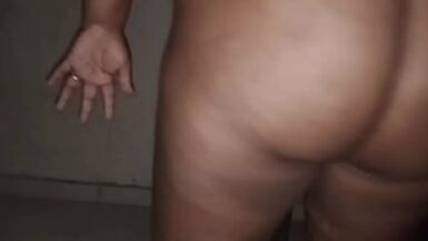 Ebony bbw wife with a big ass showing off in a short dress for her naughty neighbor - 1 image