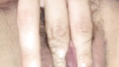 Wife on masturbation show, closeup on display for me. She opens her pussy and I taste her wetness and eat her juices - 10 image