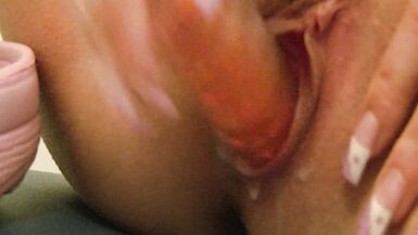 Blonde Isabella makes it with the vibrator on the chair - 13 image