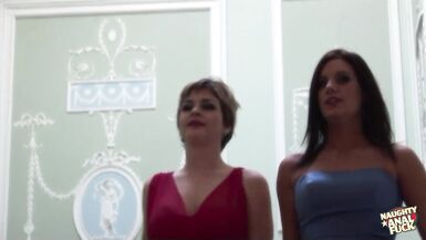 By Ringing the Bell the Brunette and Blonde Announce That They Crave Anal Group Sex - 2 image