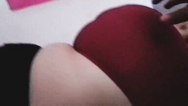 I find my stepmother in her underwear and I masturbate with her giant ass - 4 image
