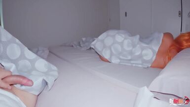 Stepmom and stepson shared bed in hotel and have sex . English subtitles - 5 image