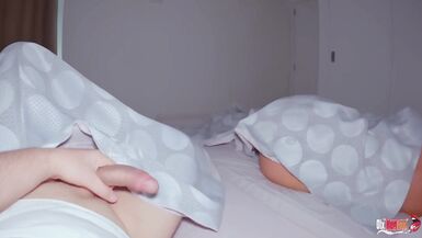Stepmom and stepson shared bed in hotel and have sex . English subtitles - 7 image