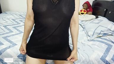 Dress This Hot Woman Can See the Little White Tits She Has