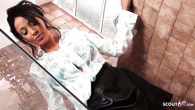 Wet CFNM Clothed Sex in Shower for sexy MILF Romana Ryder - 2 image