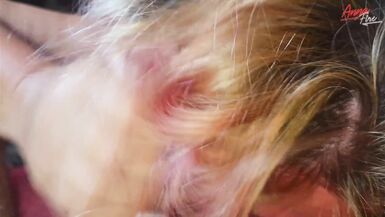 For the First Time I Do a Stepson Hairjob, Cum on My Hair - 7 image